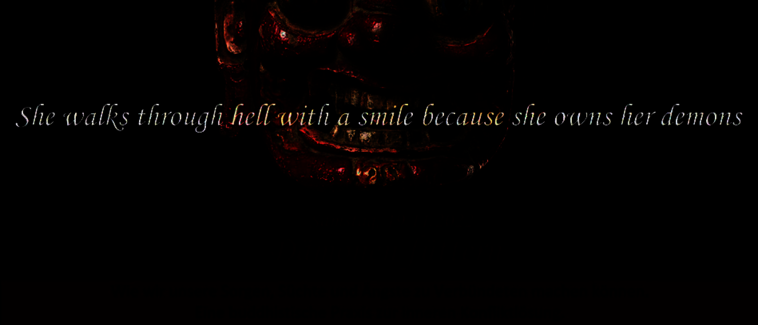 Dämonen füttern Flyer mit Dämon, der mit buddhistischer Meditationspraxis zu deinem Freund wird